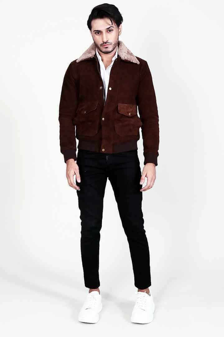 brown suede jacket mens