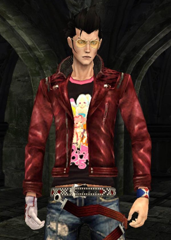 No More Heroes Red Leather Jacket Front