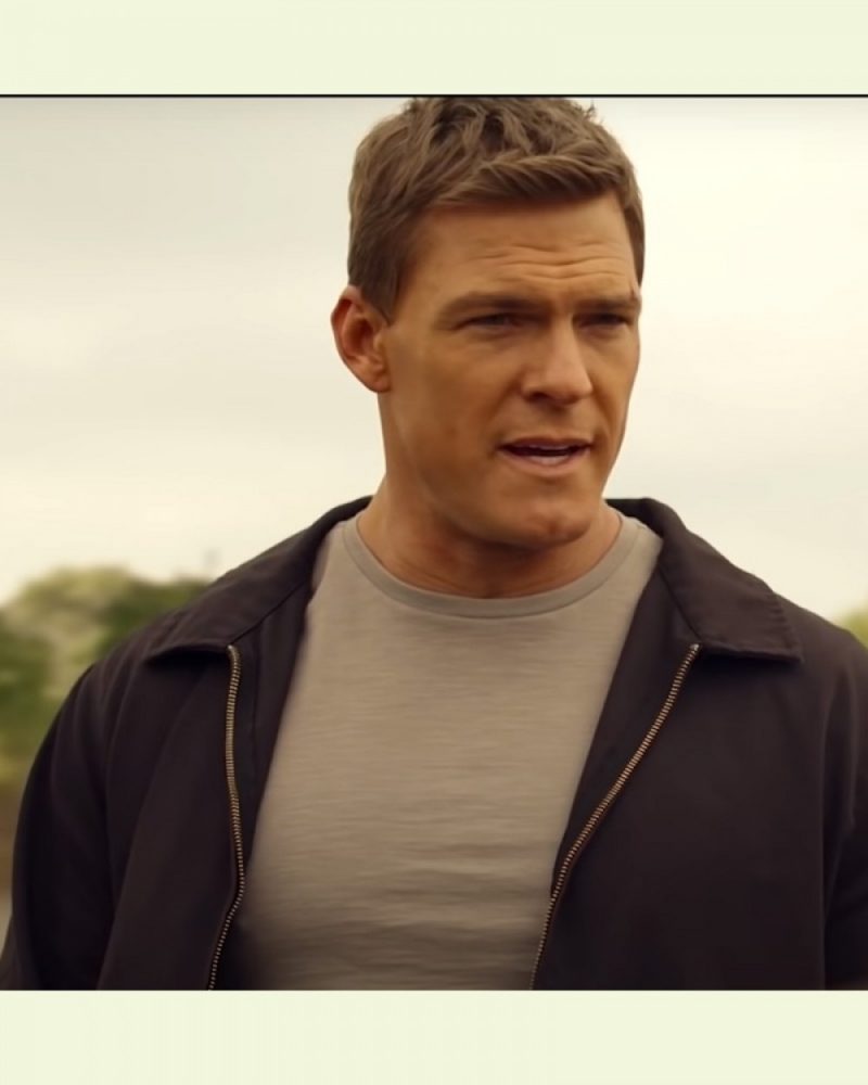Alan Ritchson Reacher Jack Reacher Black Jacket Skinler