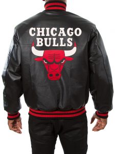 Chicago-Bulls-Black-Leather-Jacket