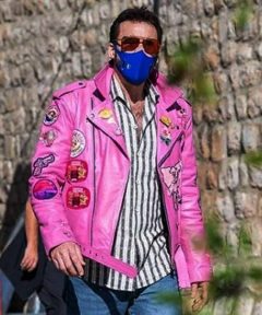 Nicolas-Cage-The-Unbearable-Weight-2021-Nic-Cage-Pink-Leather-Jacket