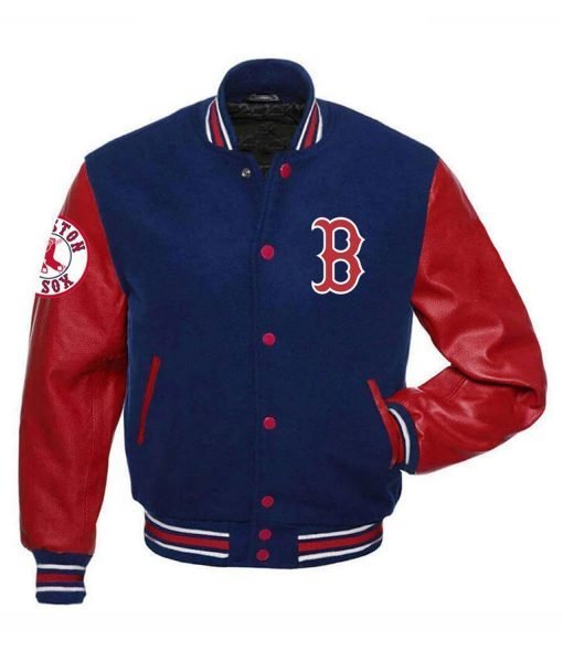 MLB Boston Red Sox Red and Blue Varsity Jacket | Skinler