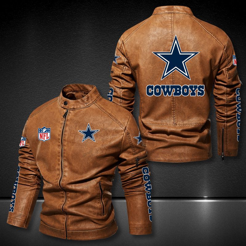 cowboys leather bomber jacket