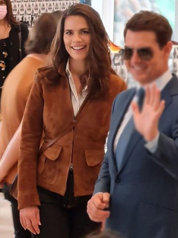 Hayley-Atwell-Mission-Impossible-7-2023-Brown-Jacket