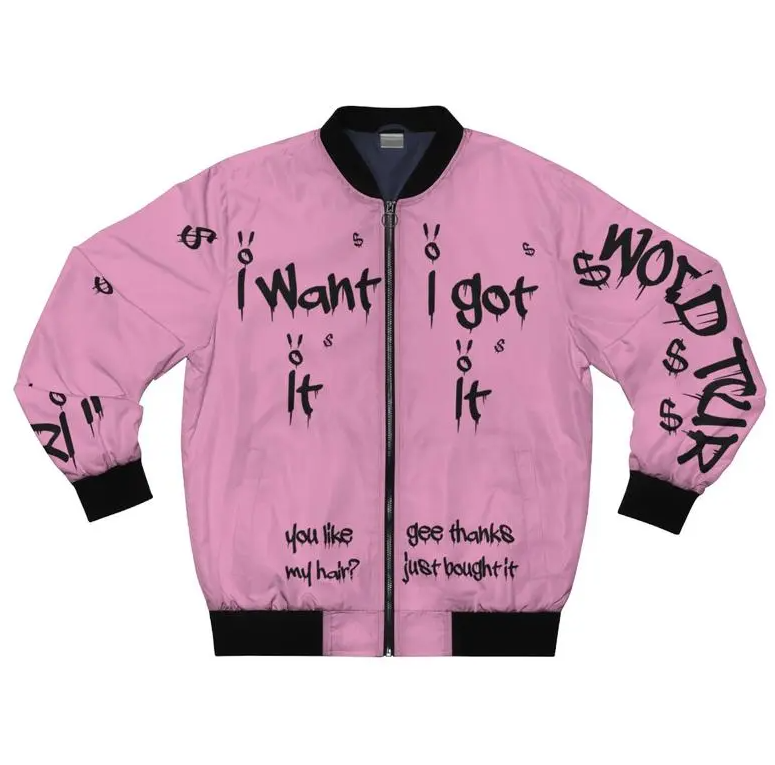 Ariana-Grande-7-Rings-Pink-Bomber-Jacket-front