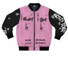 Ariana-Grande-7-Rings-Pink-and-Black-Bomber-Jacket-back