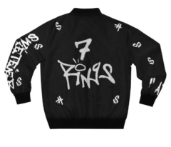 Ariana-Grande-7-Rings-black-Bomber-Jacket-back