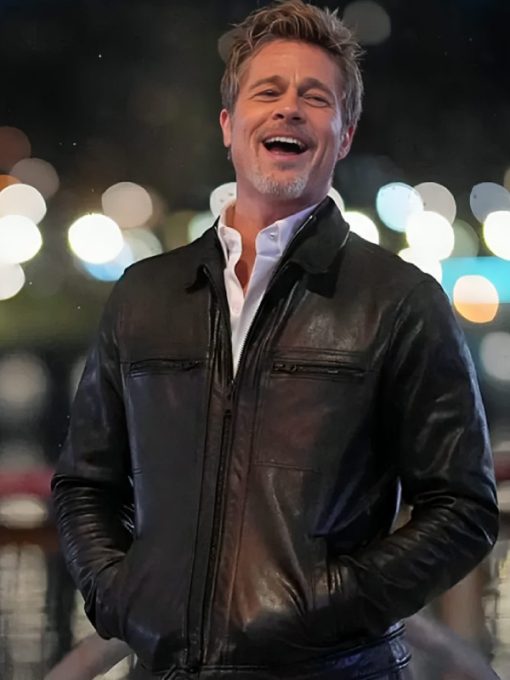 Brad-Pitt-Wolfs-Black-Leather-Jacket-front