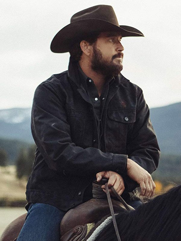 Rip-Wheeler-Yellowstone-Season-5-Part-2-Black-Jacket-And-Hat