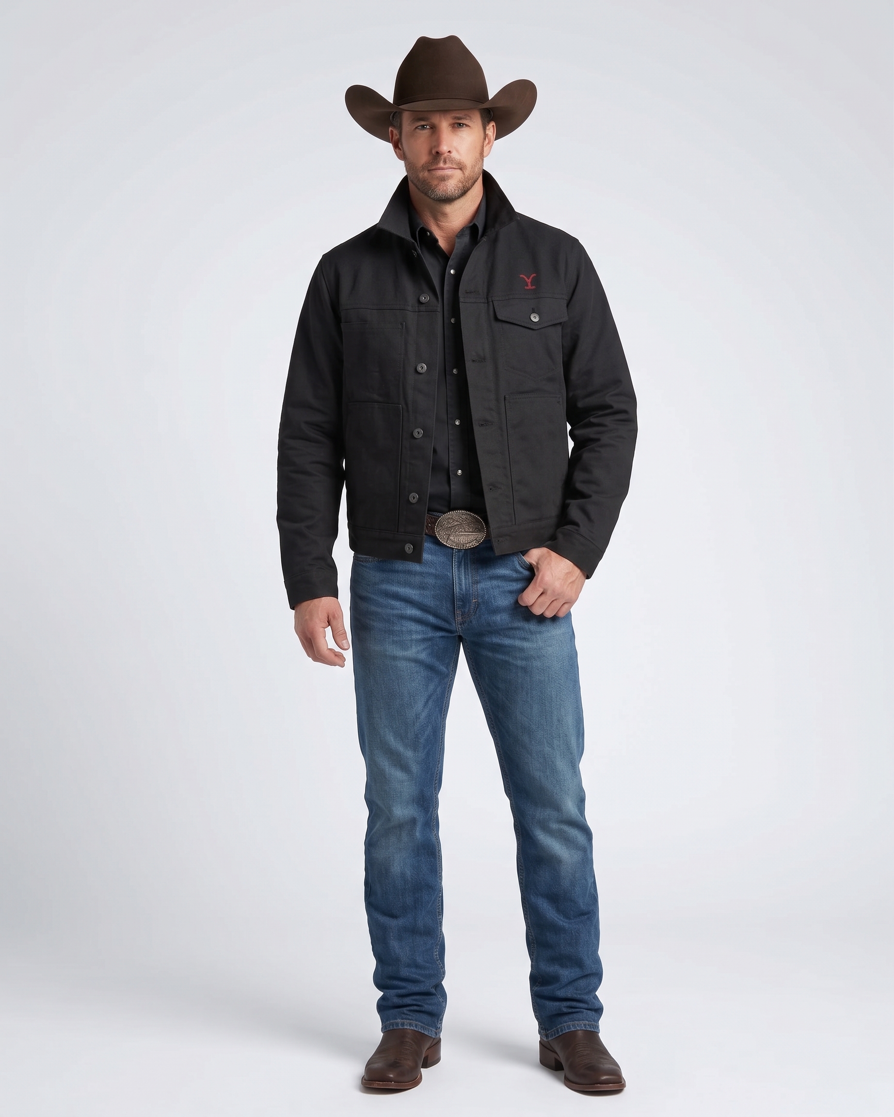 Rip Wheeler Yellowstone Season 6 Cole HauserBlack Jacket And Hat