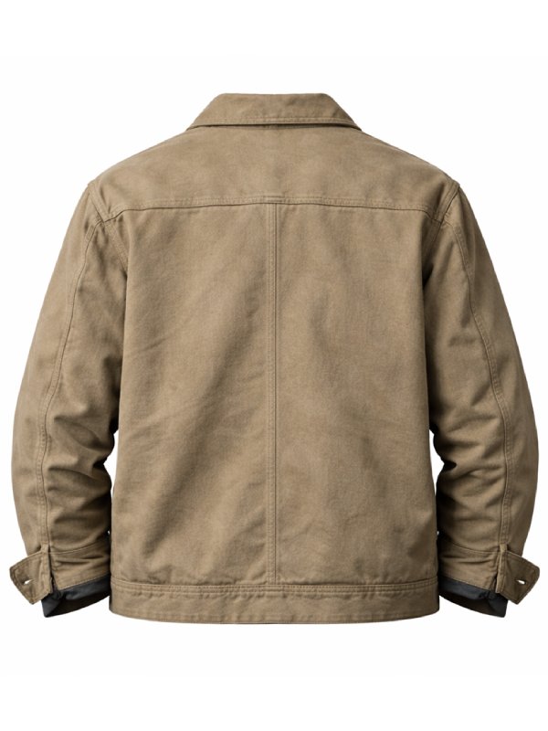 Kayce-Dutton-Marshals-2026-Luke-Grimes-Brown-Cotton-Jacket-back